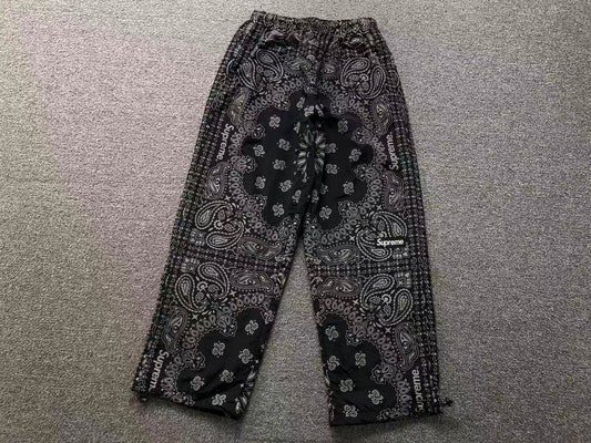 Supreme Reflective Bandana Track Pants Black