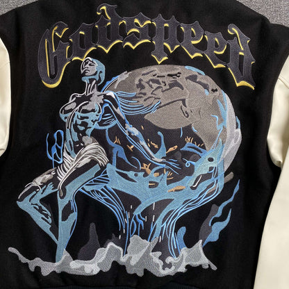 Godspeed Chrome Seduction Varsity Jacket Black