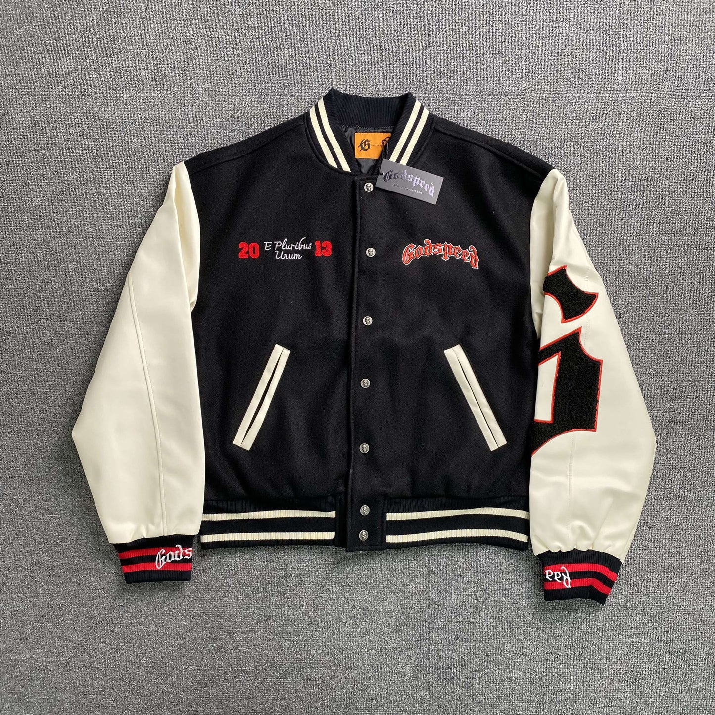 Godspeed Mankind Varsity Jacket Black
