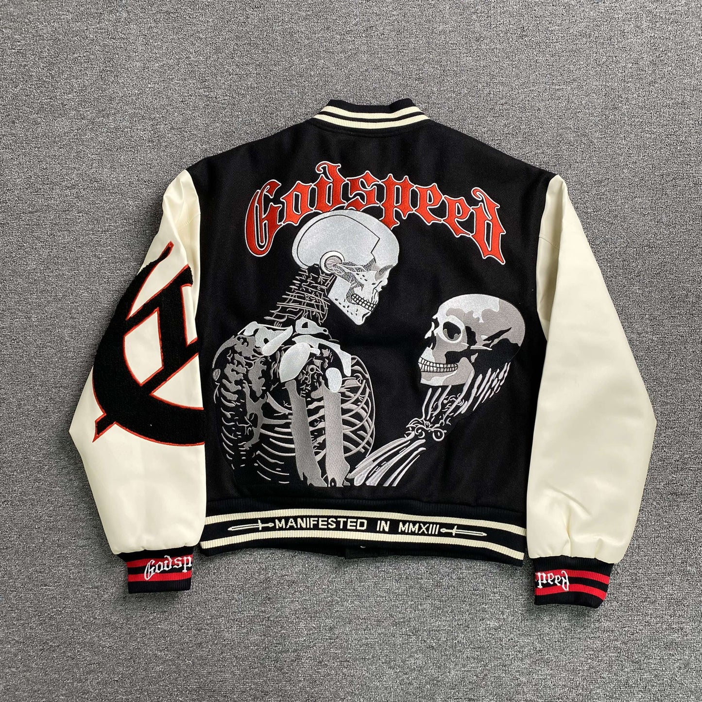Godspeed Mankind Varsity Jacket Black