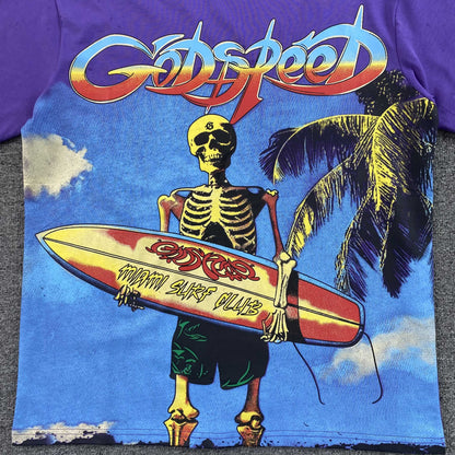 Godspeed Miami Surf Club Tee Purple