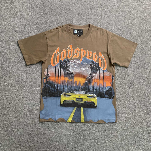 Godspeed Sunset BLVD Tee Brown