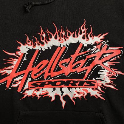 HELLSTAR SPORTS FUTURE FLAME HOODIE BLACK-Drip Store Argentina