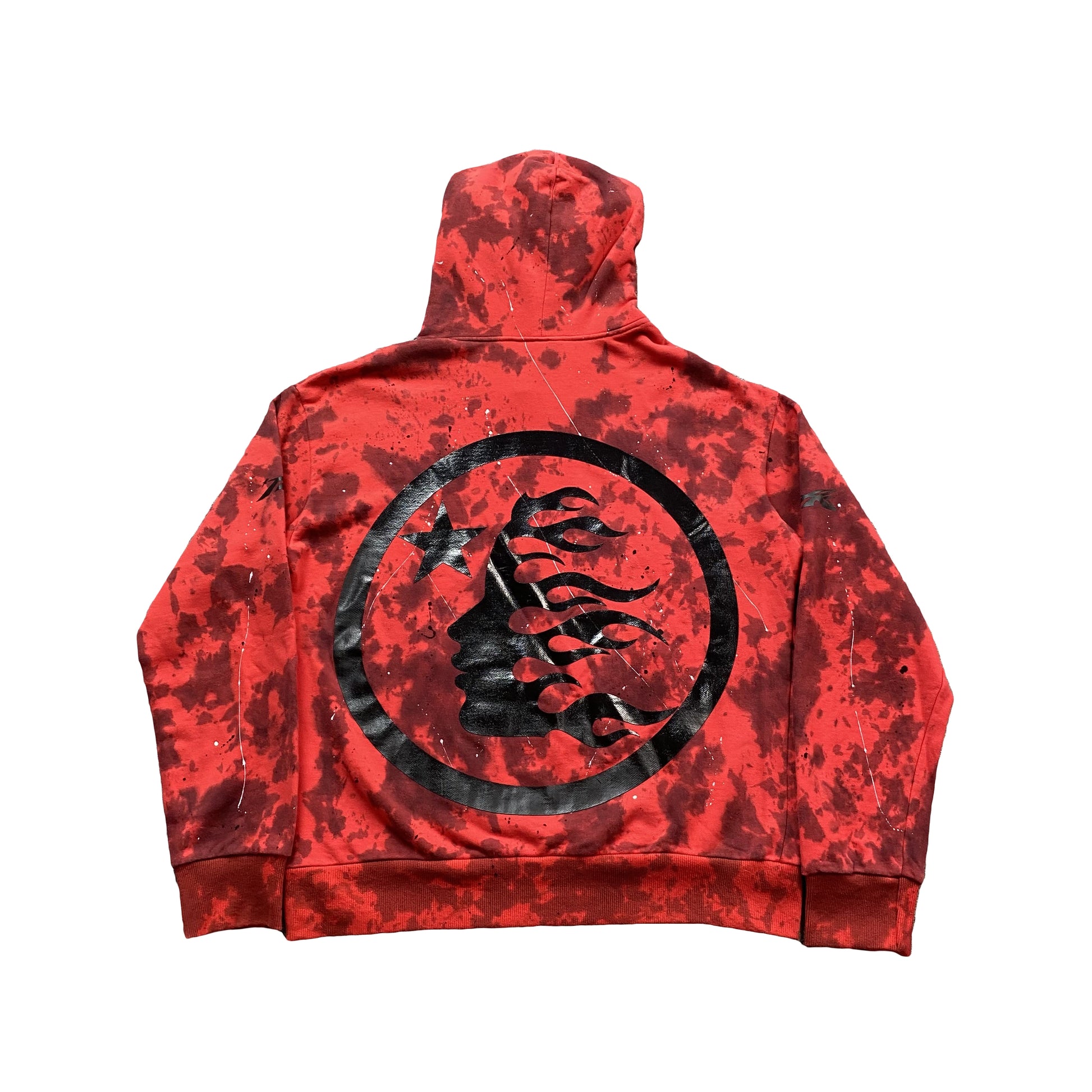 HELLSTAR SPORTS TYE-DYE SKULL HOODIE RED-Drip Store Argentina