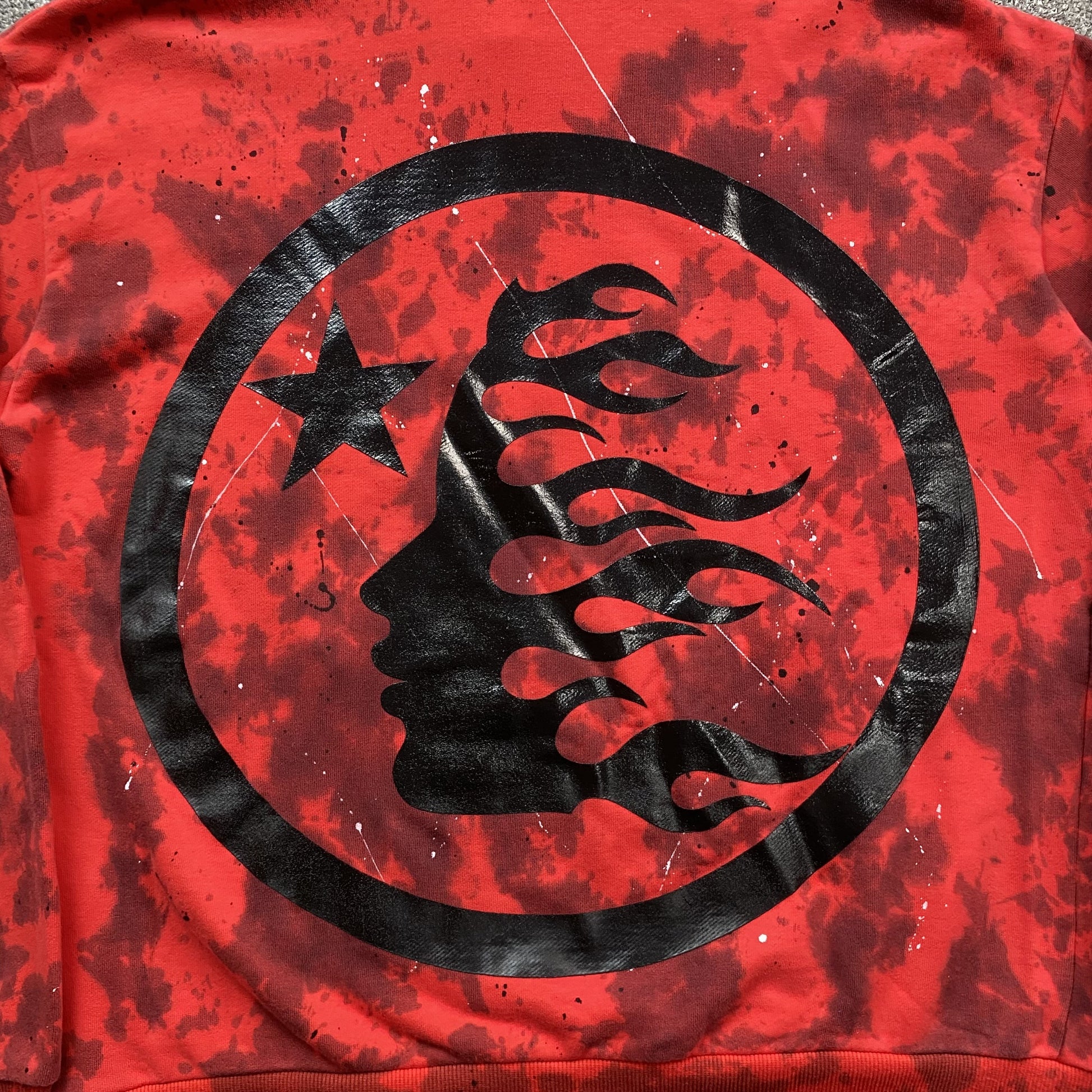 HELLSTAR SPORTS TYE-DYE SKULL HOODIE RED-Drip Store Argentina
