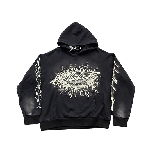 HELLSTAR STUDIOS RECORDS HOODIE BLACK-Drip Store Argentina