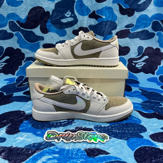Jordan 1 Low Golf X Travis Scott Neutral Olive