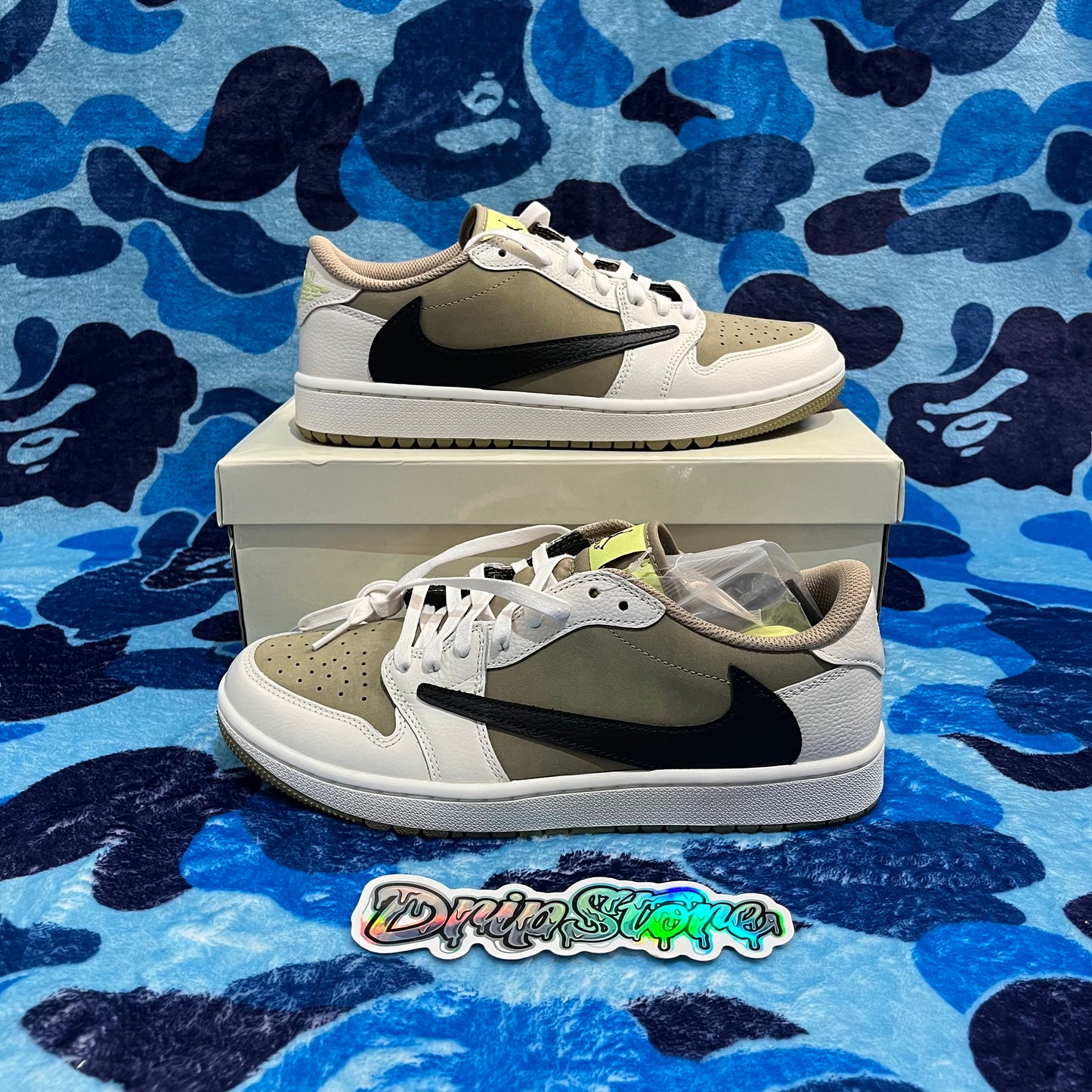 Jordan 1 Low Golf X Travis Scott Neutral Olive