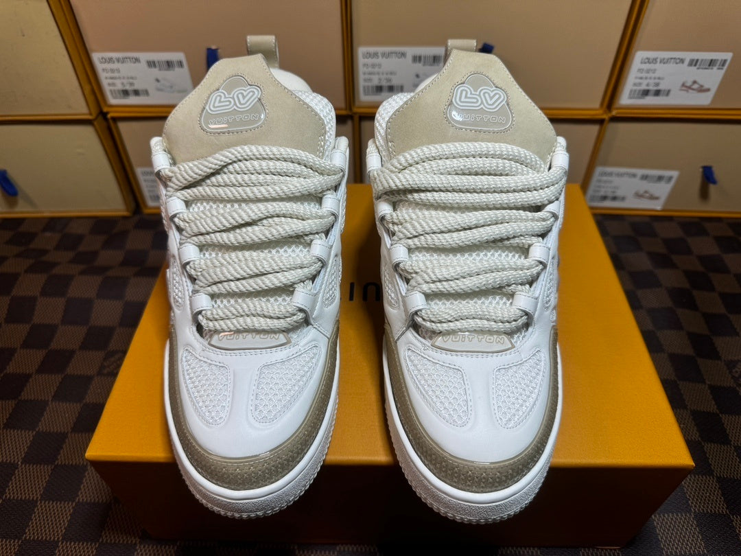 Louis Vuitton Skate Sneaker Beige White