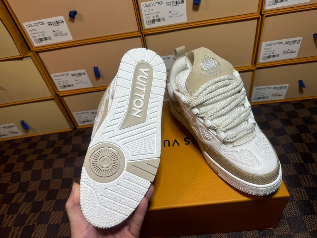 Louis Vuitton Skate Sneaker Beige White