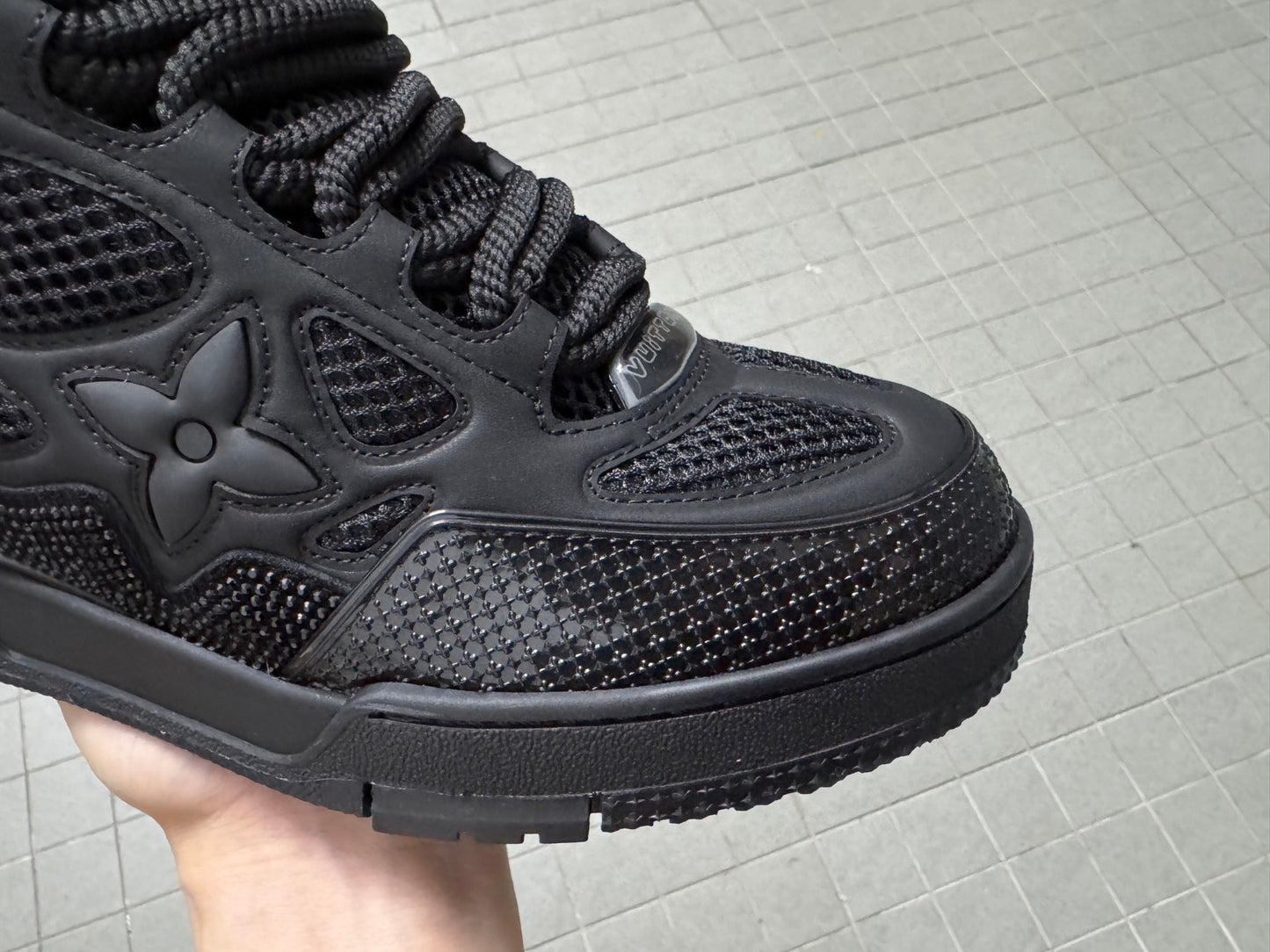 Louis Vuitton Skate Sneaker Black Crystal