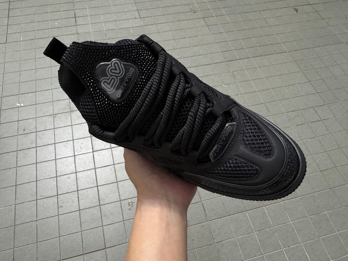 Louis Vuitton Skate Sneaker Black Crystal