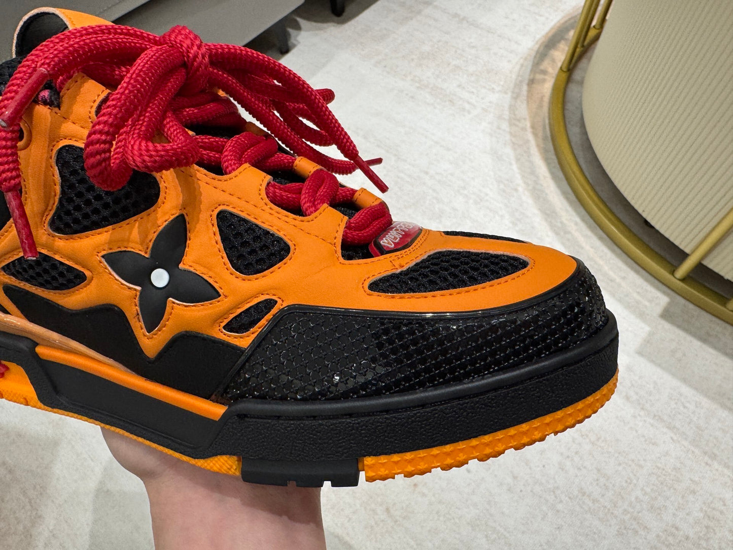 Louis Vuitton Skate Sneaker Black Orange