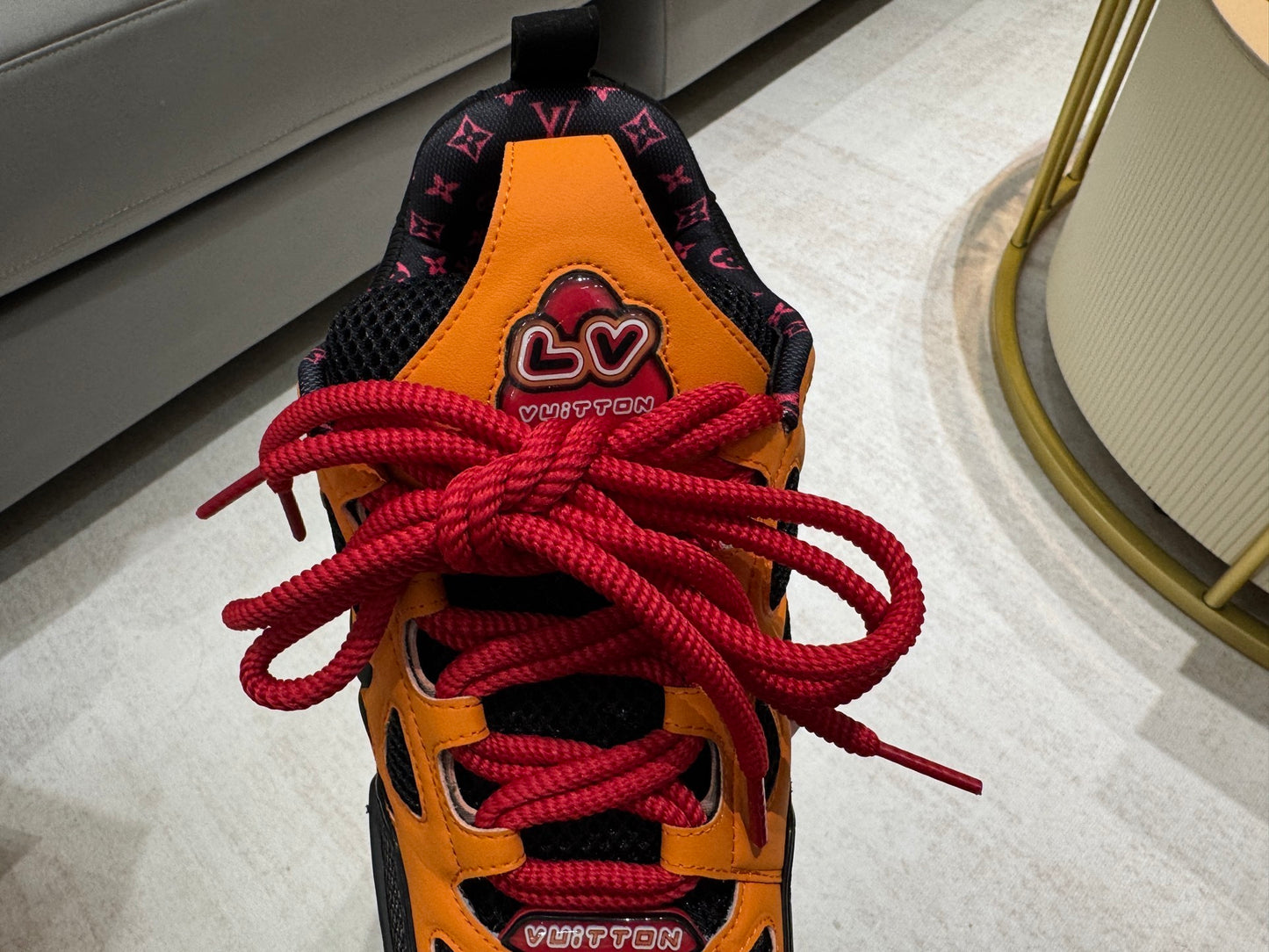 Louis Vuitton Skate Sneaker Black Orange