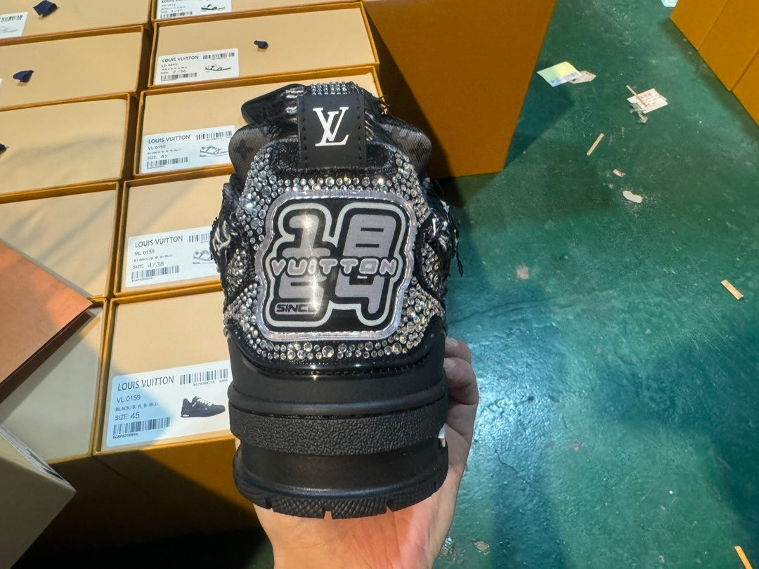 Louis Vuitton Skate Sneaker Black Swarovski Monogram