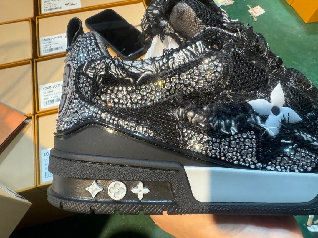 Louis Vuitton Skate Sneaker Black Swarovski Monogram