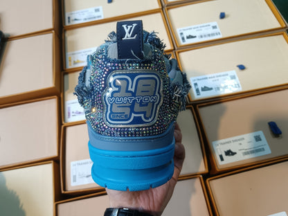 Louis Vuitton Skate Sneaker Blue Swarovski Monogram