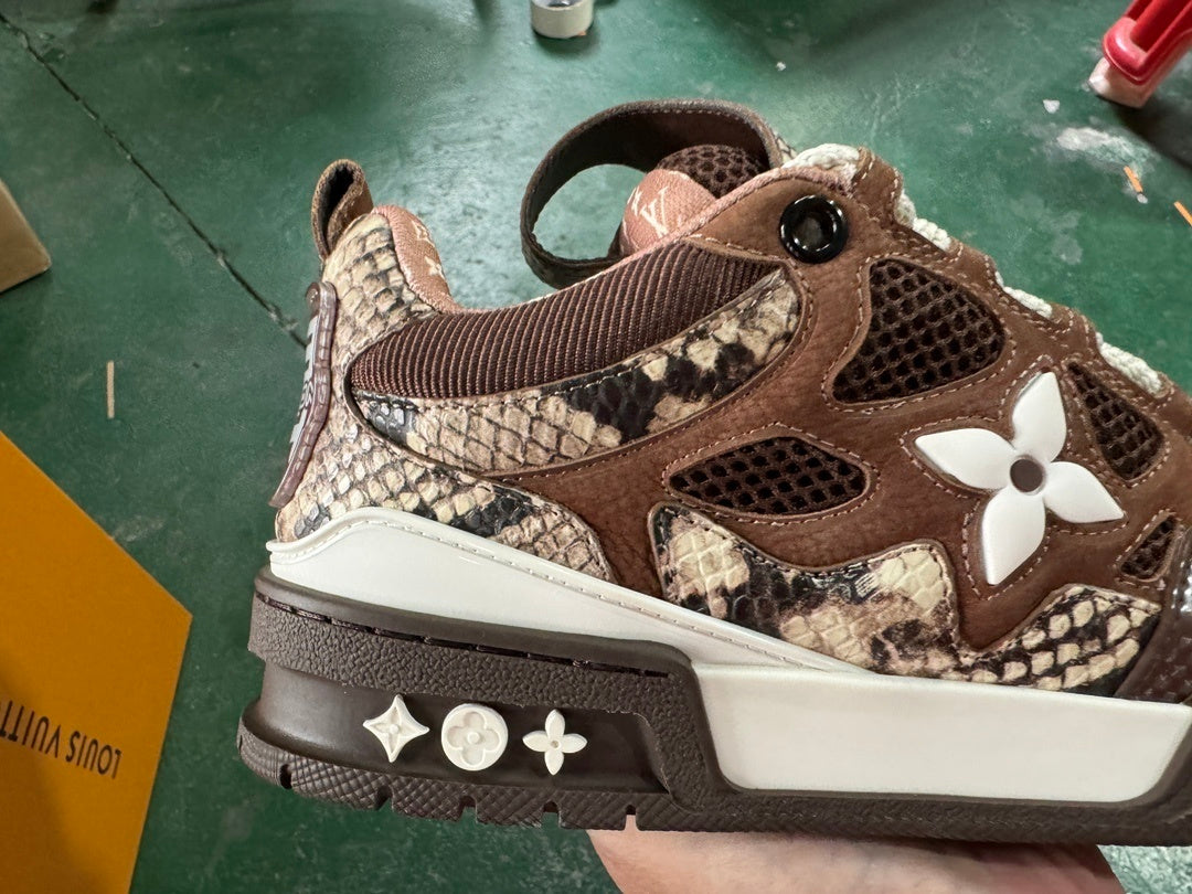 Louis Vuitton Skate Sneaker Brown Snakeskin