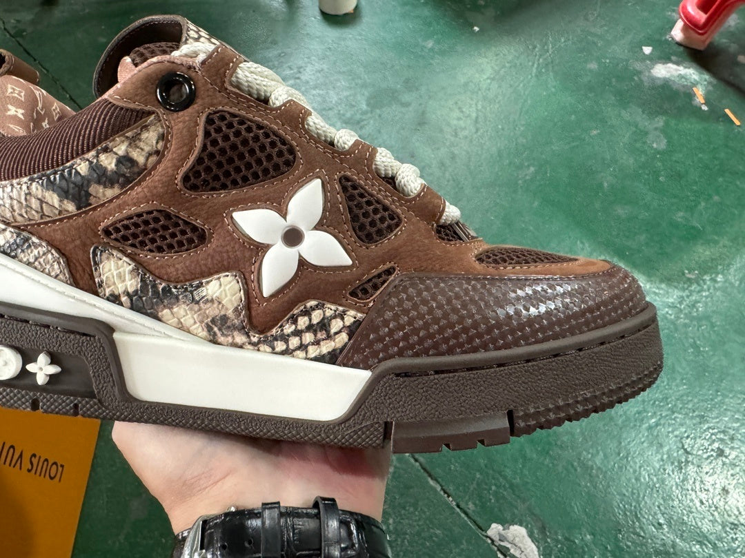 Louis Vuitton Skate Sneaker Brown Snakeskin