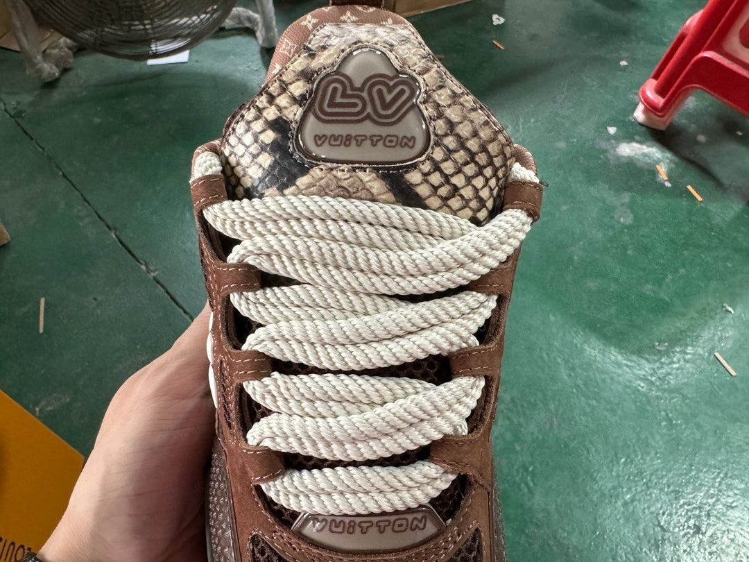 Louis Vuitton Skate Sneaker Brown Snakeskin