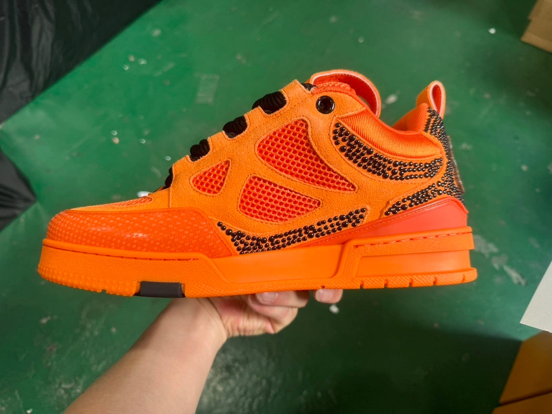 Louis Vuitton Skate Sneaker Orange Crystal