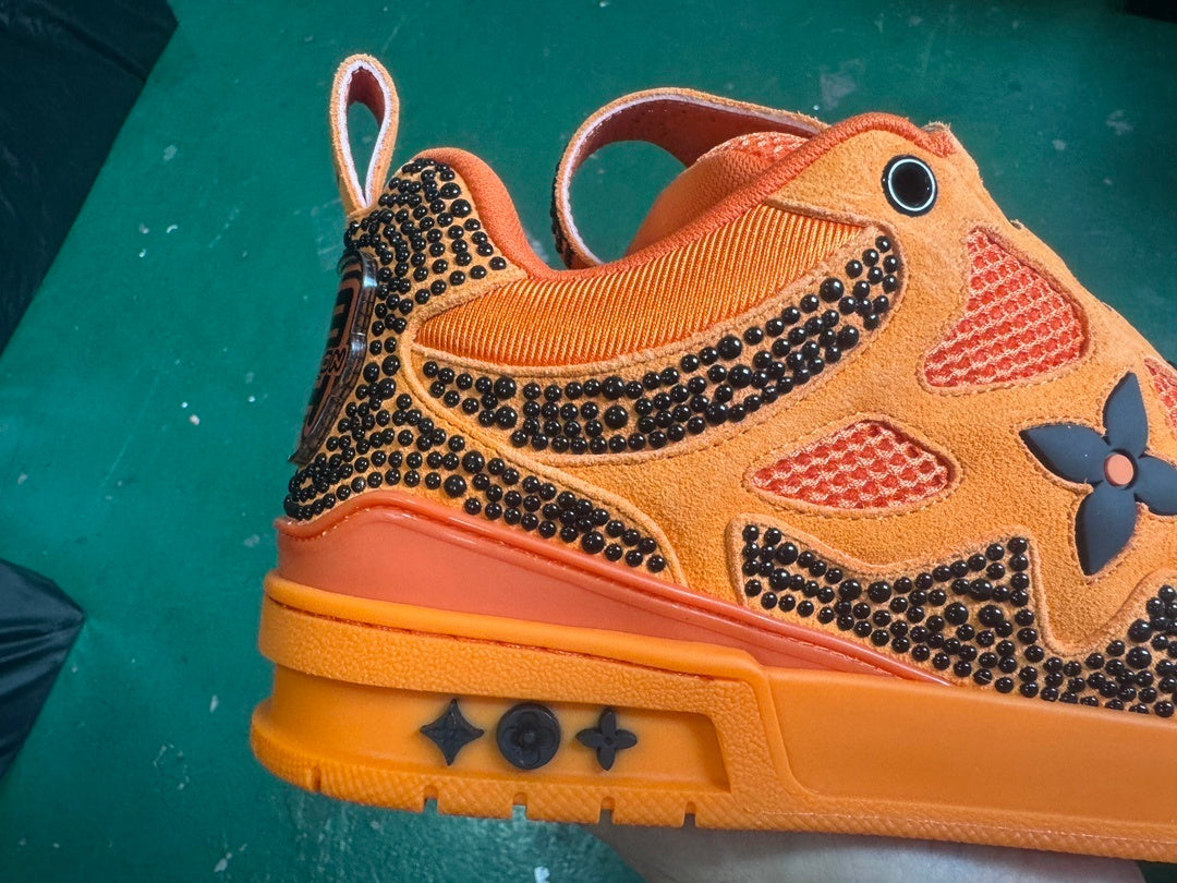 Louis Vuitton Skate Sneaker Orange Crystal