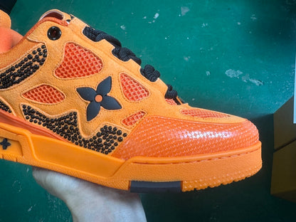 Louis Vuitton Skate Sneaker Orange Crystal