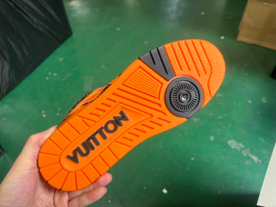 Louis Vuitton Skate Sneaker Orange Crystal