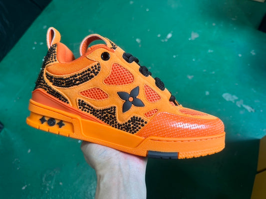Louis Vuitton Skate Sneaker Orange Crystal