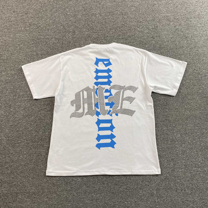 Mixed Emotion Angel Rhinestone Tee White