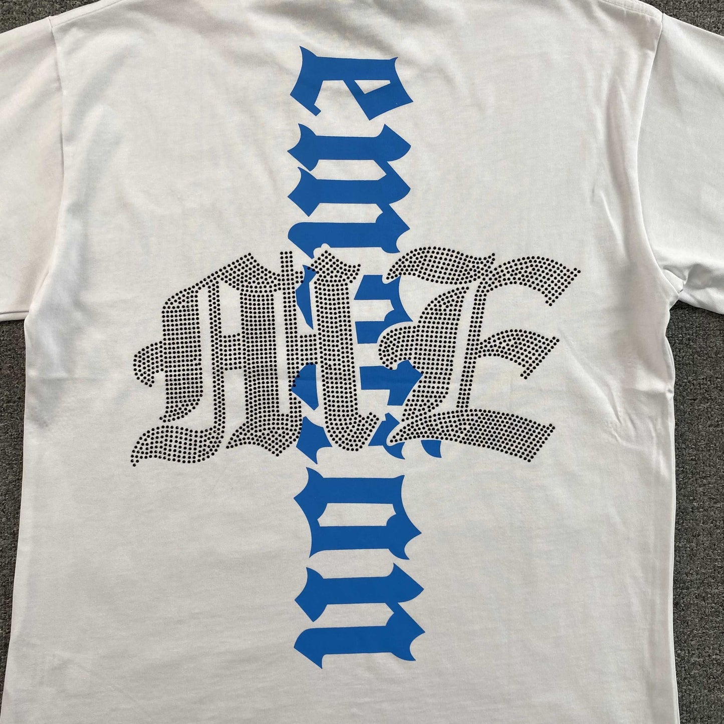 Mixed Emotion Angel Rhinestone Tee White