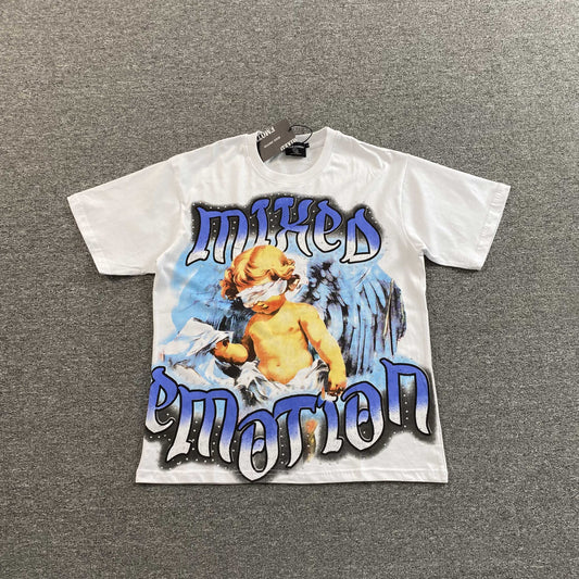 Mixed Emotion Angel Tee White