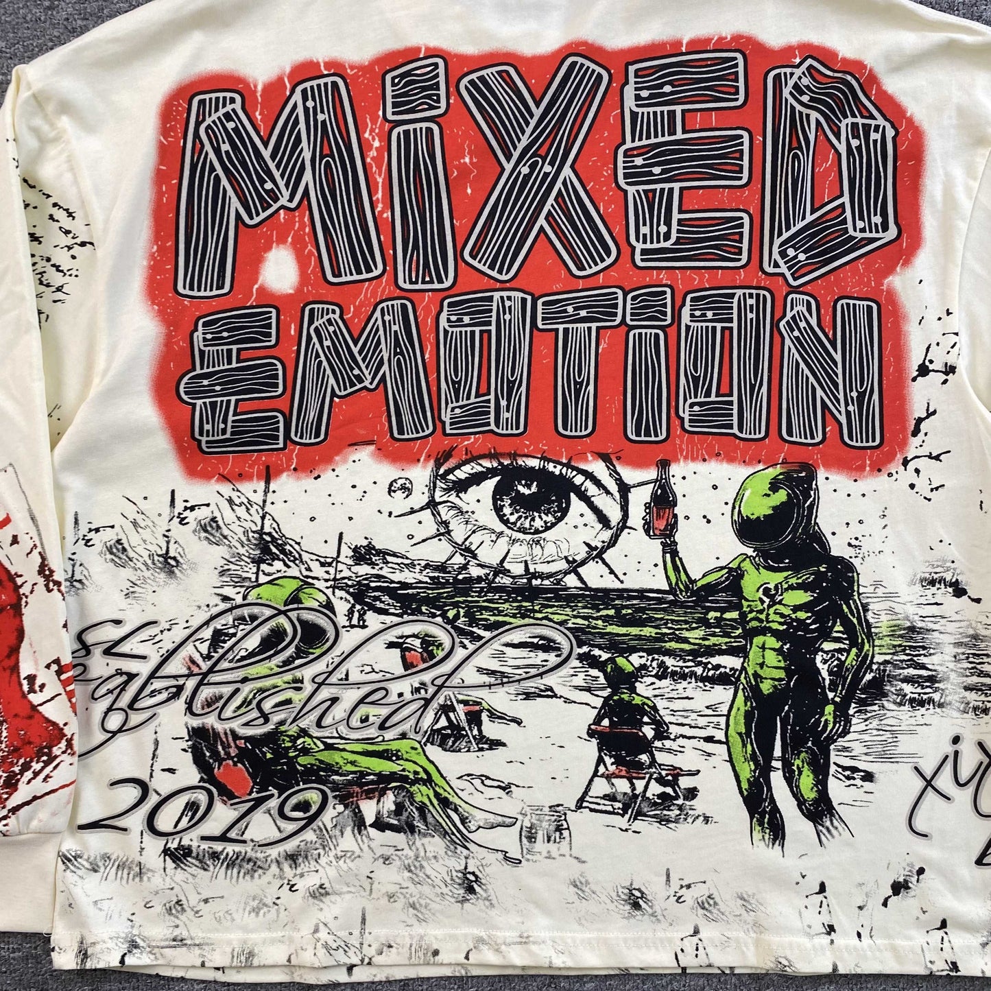 Mixed Emotion Art Club Long Sleeve Tee Cream