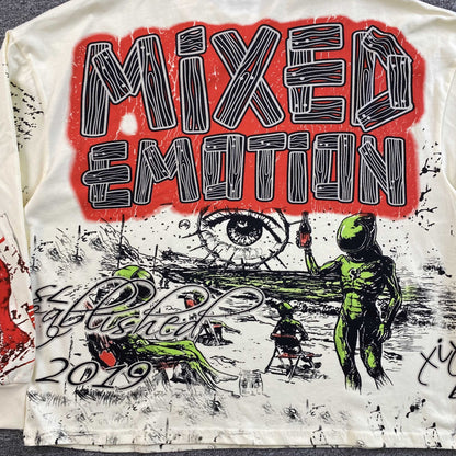 Mixed Emotion Art Club Long Sleeve Tee Cream