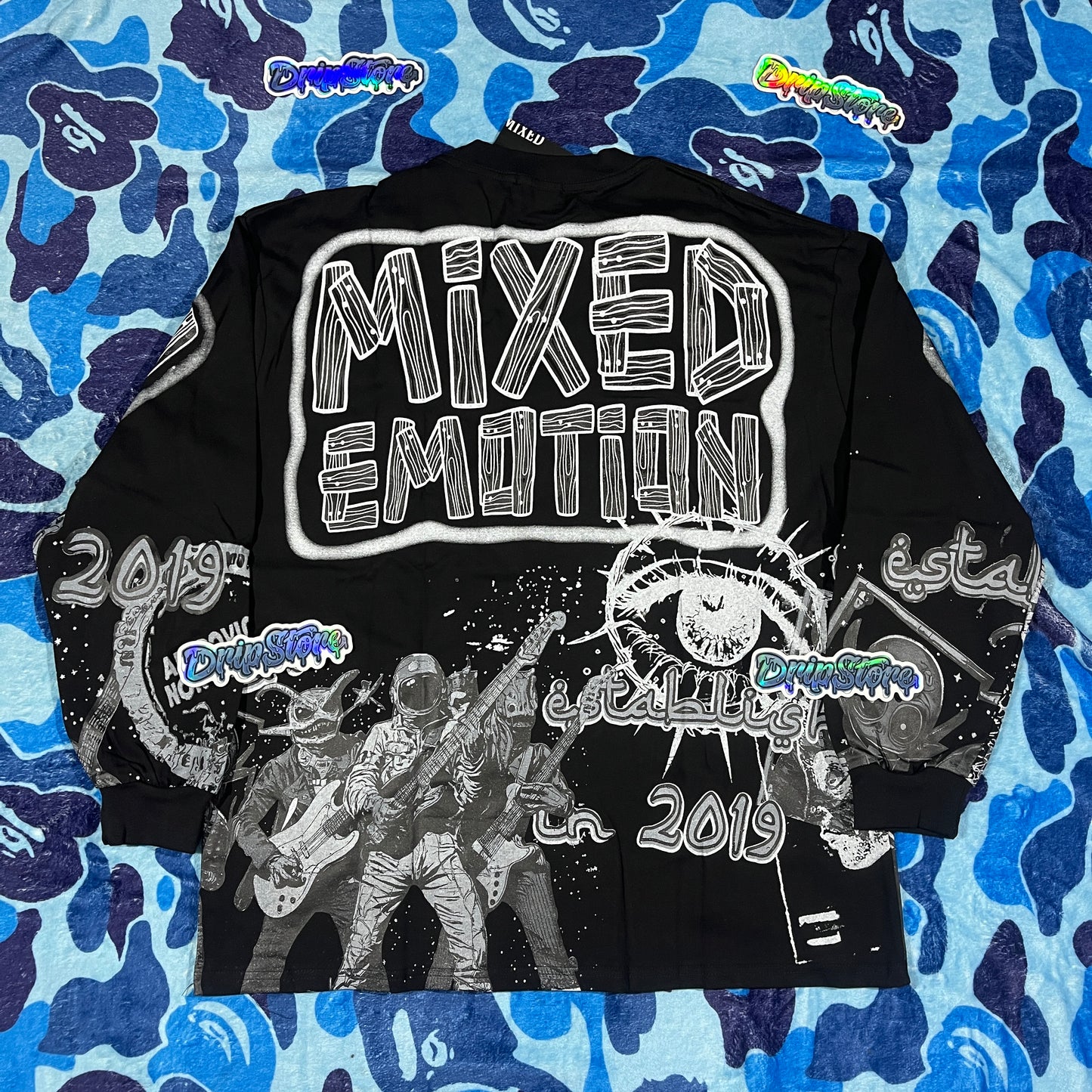 Mixed Emotion Astro Long Sleeve Tee Black