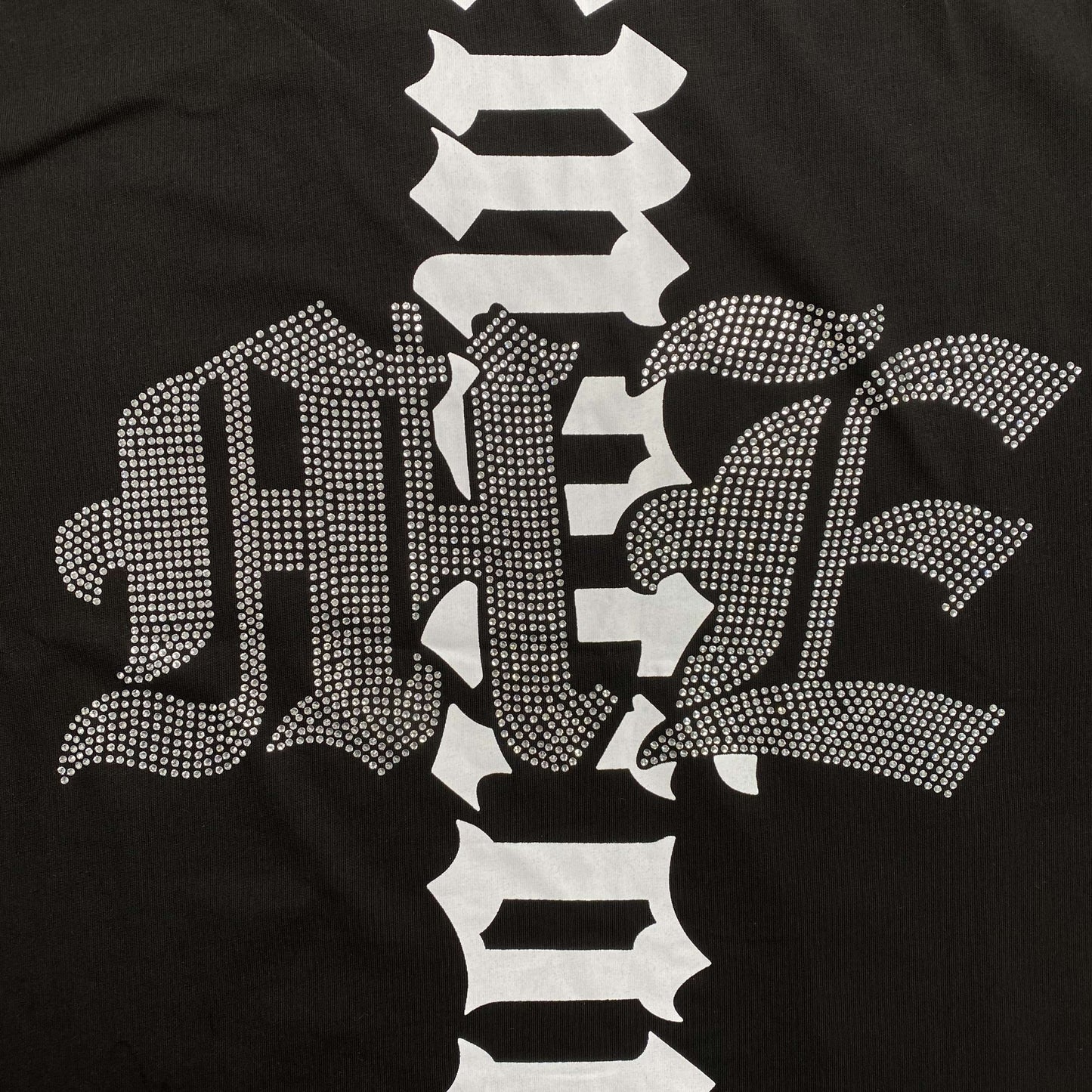 Mixed Emotion Astronaut Rhinestone Tee Black