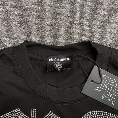 Mixed Emotion Astronaut Rhinestone Tee Black