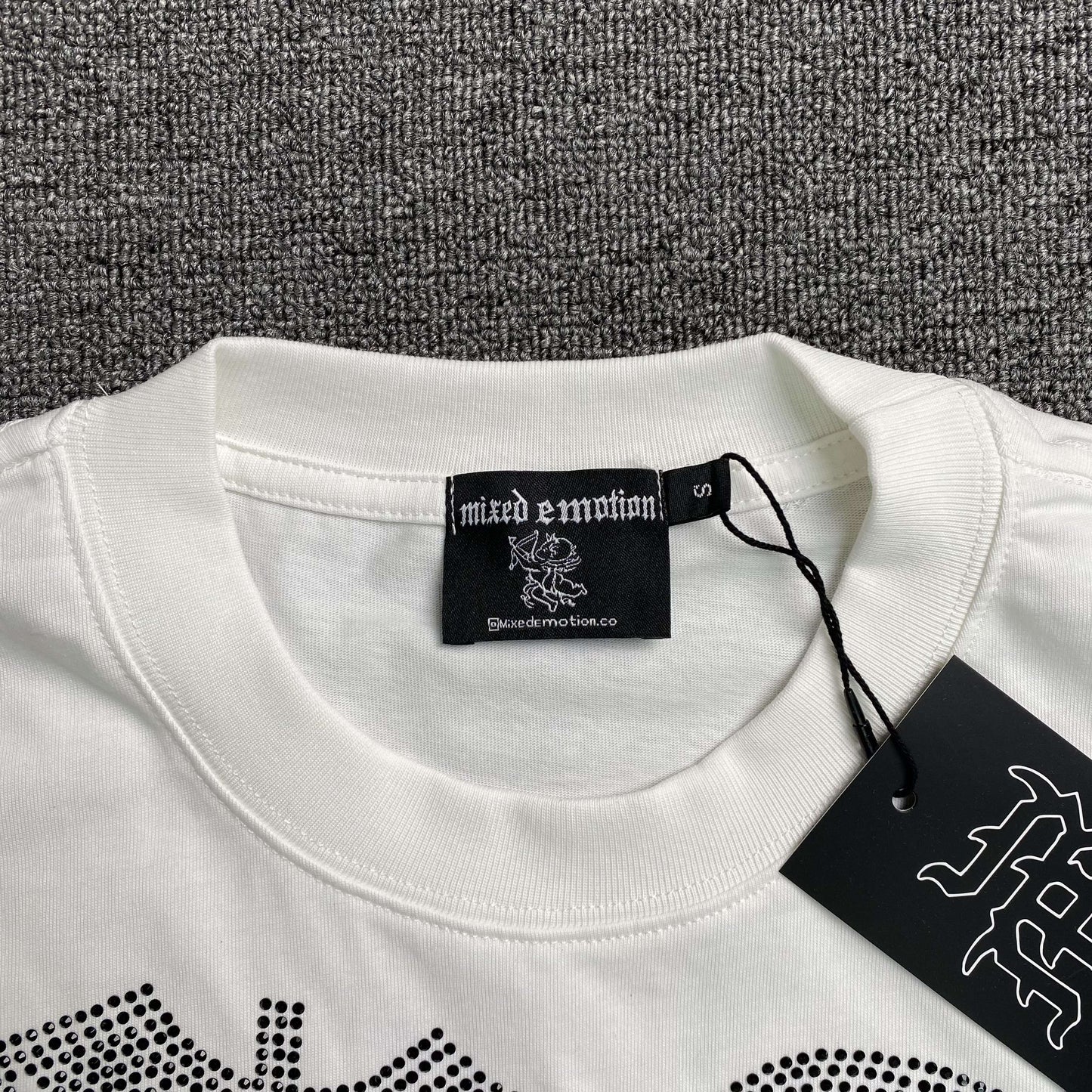 Mixed Emotion Astronaut Rhinestone Tee White