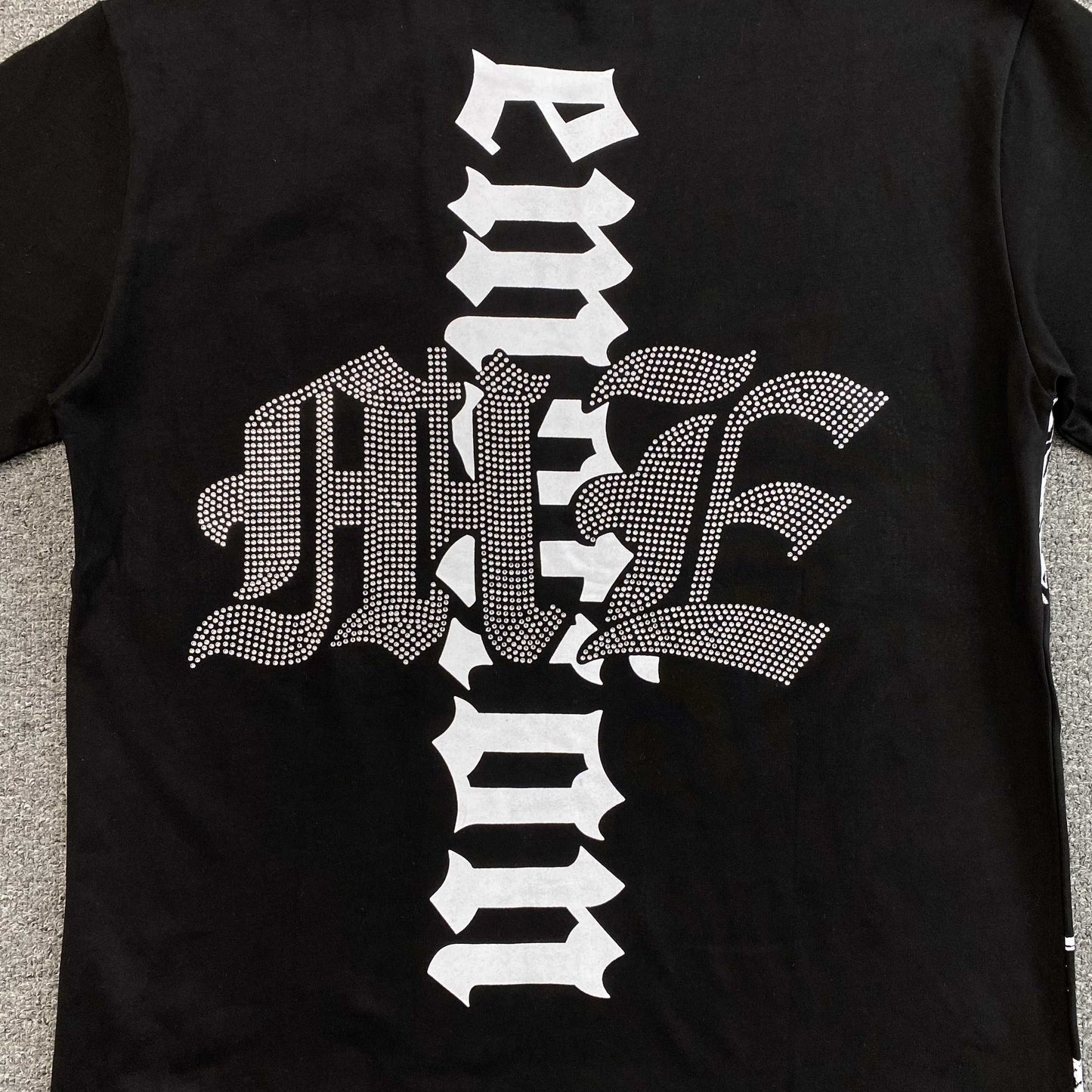 Mixed Emotion Beach Rhinestone Tee Black
