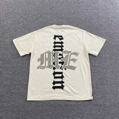 Mixed Emotion Beach Rhinestone Tee Cream