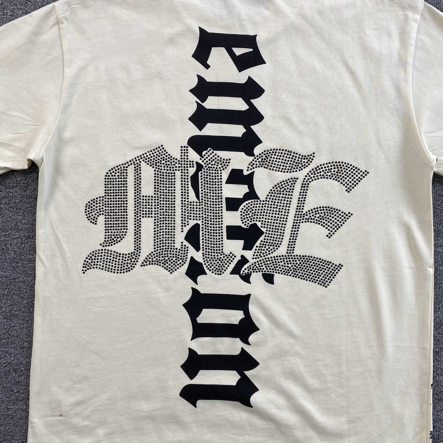 Mixed Emotion Beach Rhinestone Tee Cream