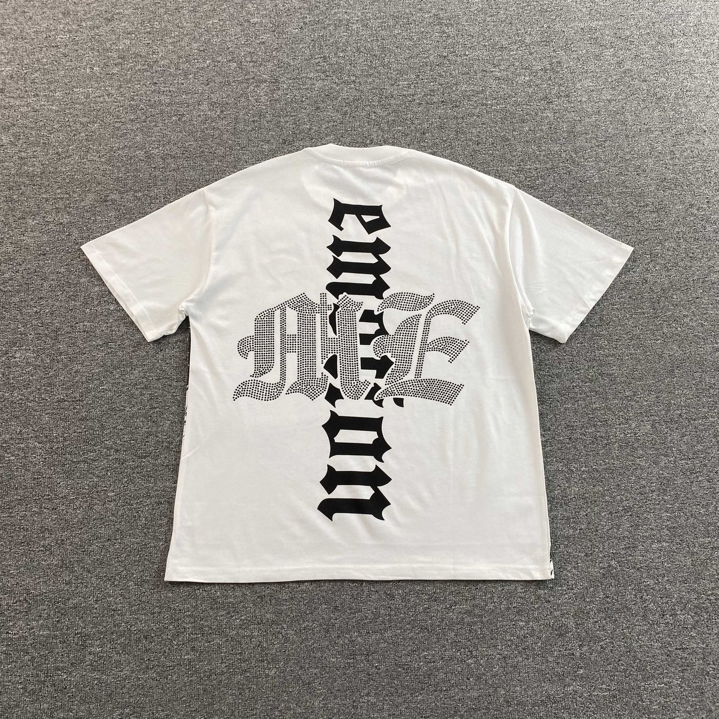 Mixed Emotion Beach Rhinestone Tee White