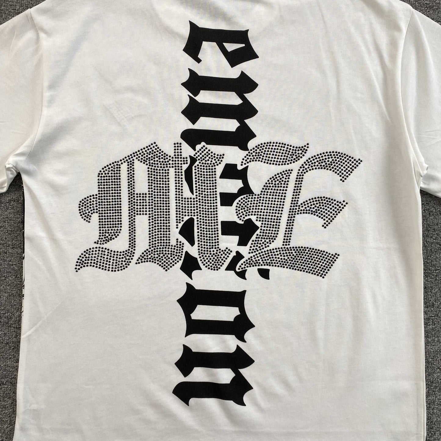 Mixed Emotion Beach Rhinestone Tee White