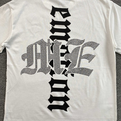 Mixed Emotion Beach Rhinestone Tee White