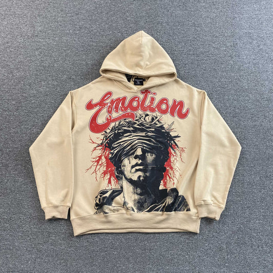 Mixed Emotion Blinded Hoodie Cream
