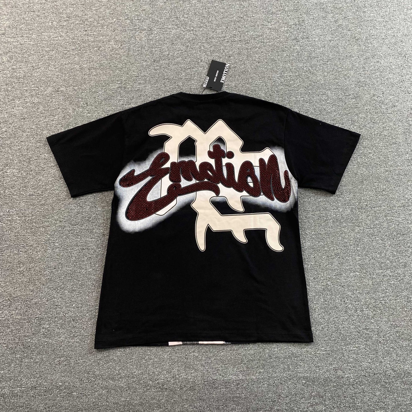 Mixed Emotion Blinded Rhinestone Tee Black