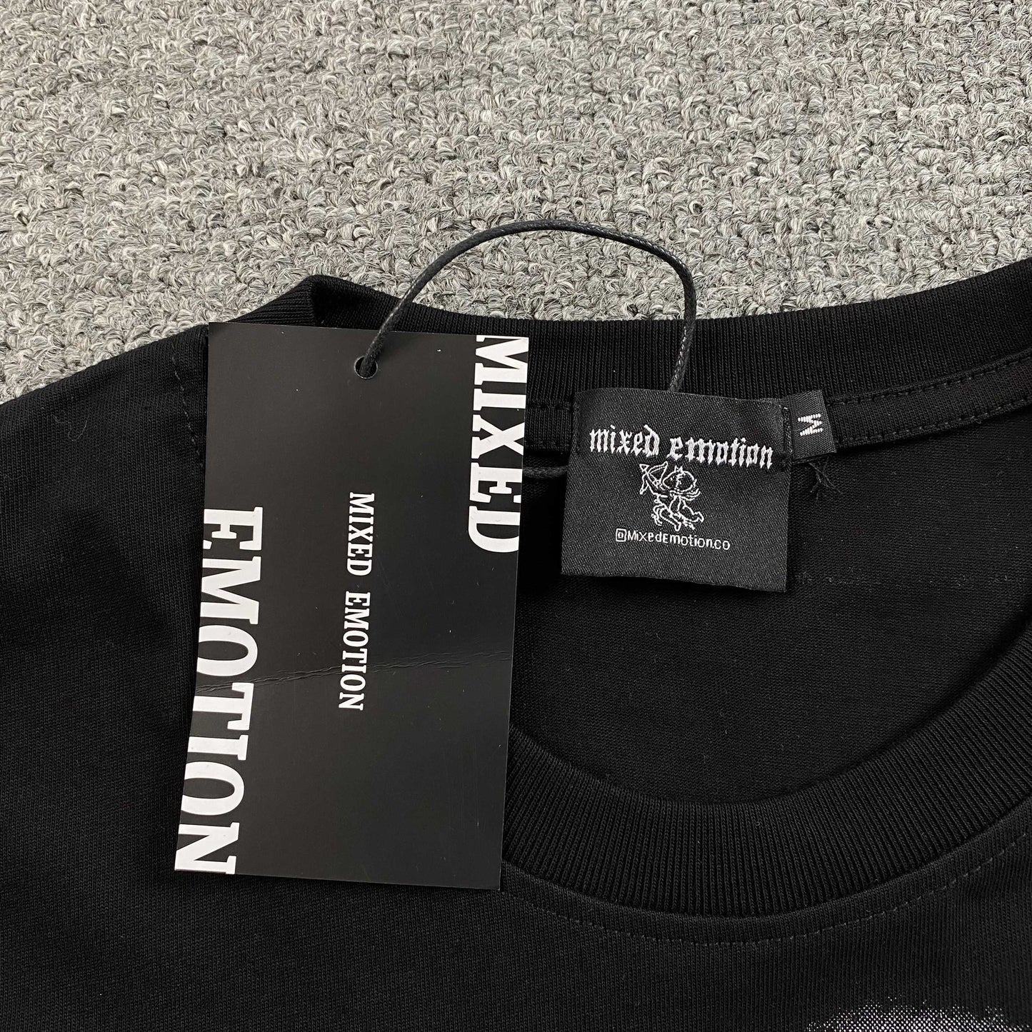 Mixed Emotion Blinded Rhinestone Tee Black