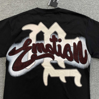 Mixed Emotion Blinded Rhinestone Tee Black