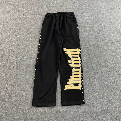 Mixed Emotion Crown Sweatpants Black
