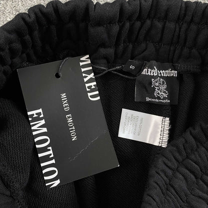 Mixed Emotion Eclipse Rhinestone Sweatpants Black